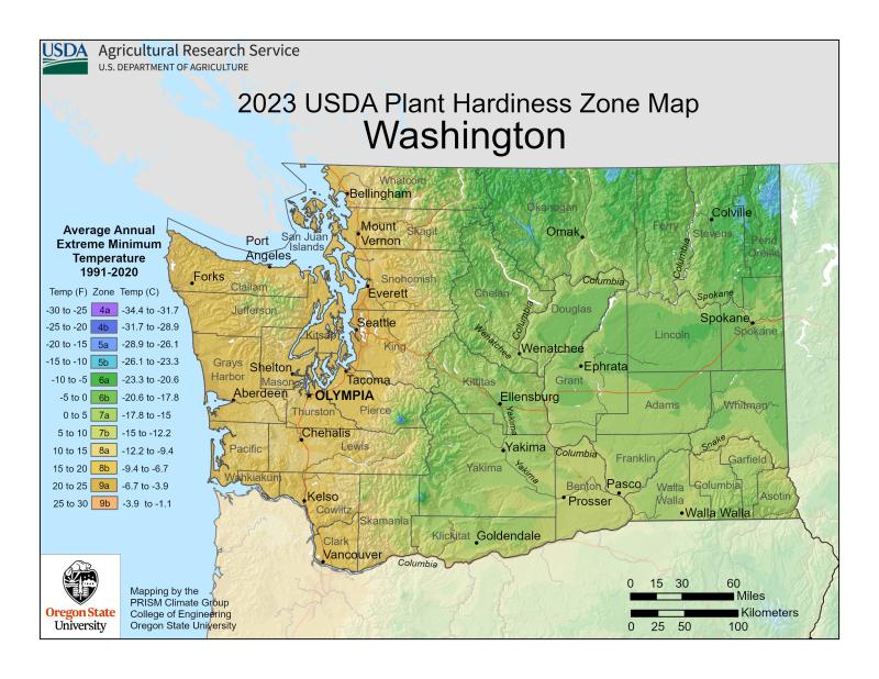 USDA Hardiness Zone Maps of the United States, Landscape Plants